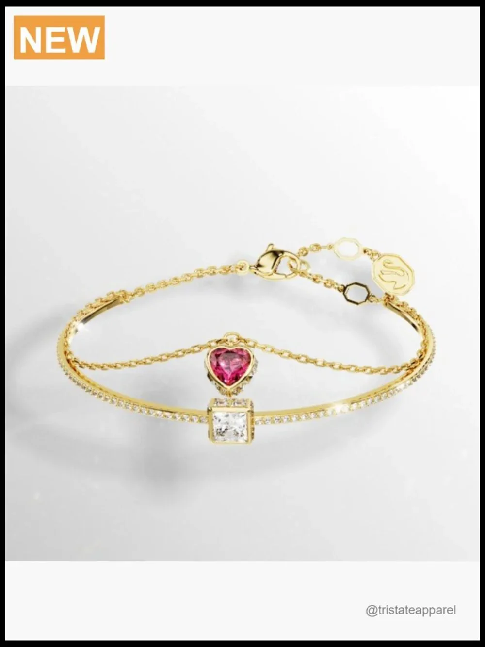 Bangle Bracelet with Meteor Motif & Crystal Snow Pavé